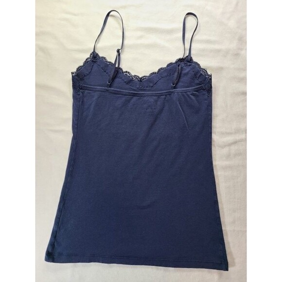 2-Pack Lace Trim Camisoles Rue21 Cream L & Old Navy Blue XS Spaghetti Strap - Picture 2 of 9